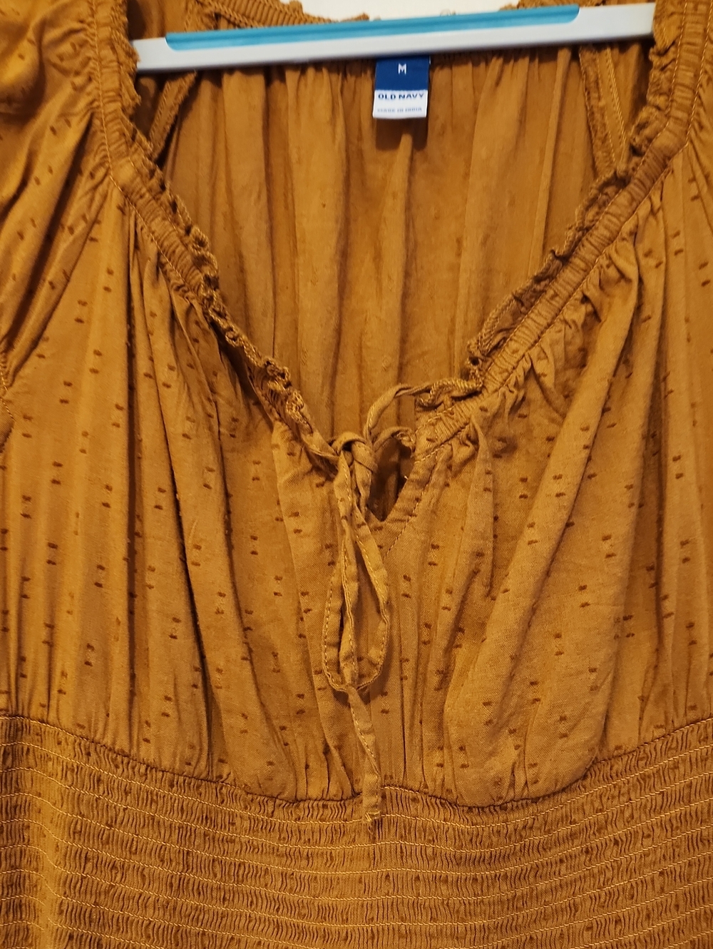 NWT Old Navy Rust Brown Maxi Dress with Smocked Waist and Ruffle Hem - Picture 5 of 10